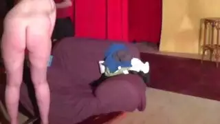 plump princess strips down and plays with her shaved pussy