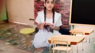 قذف داخل المهبل في الفصل للمدرسة الهندية الساخنة