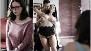 المغازلة تتحول إلى فعل إباحي: جنس يدوي ووضعية الكلب