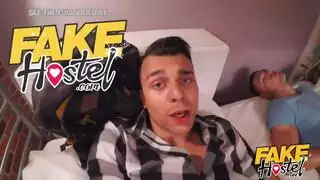 blonde threesomes: two men fucking each girl hard